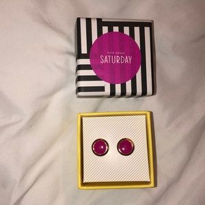 NWT Kate Spade Saturday Pink Enamel Studs